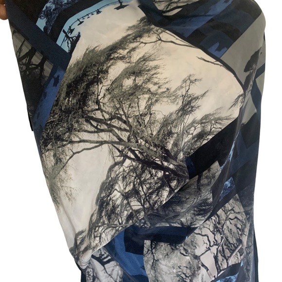 EDUN Silk Draped Dress Size Medium - Picture 7 of 11